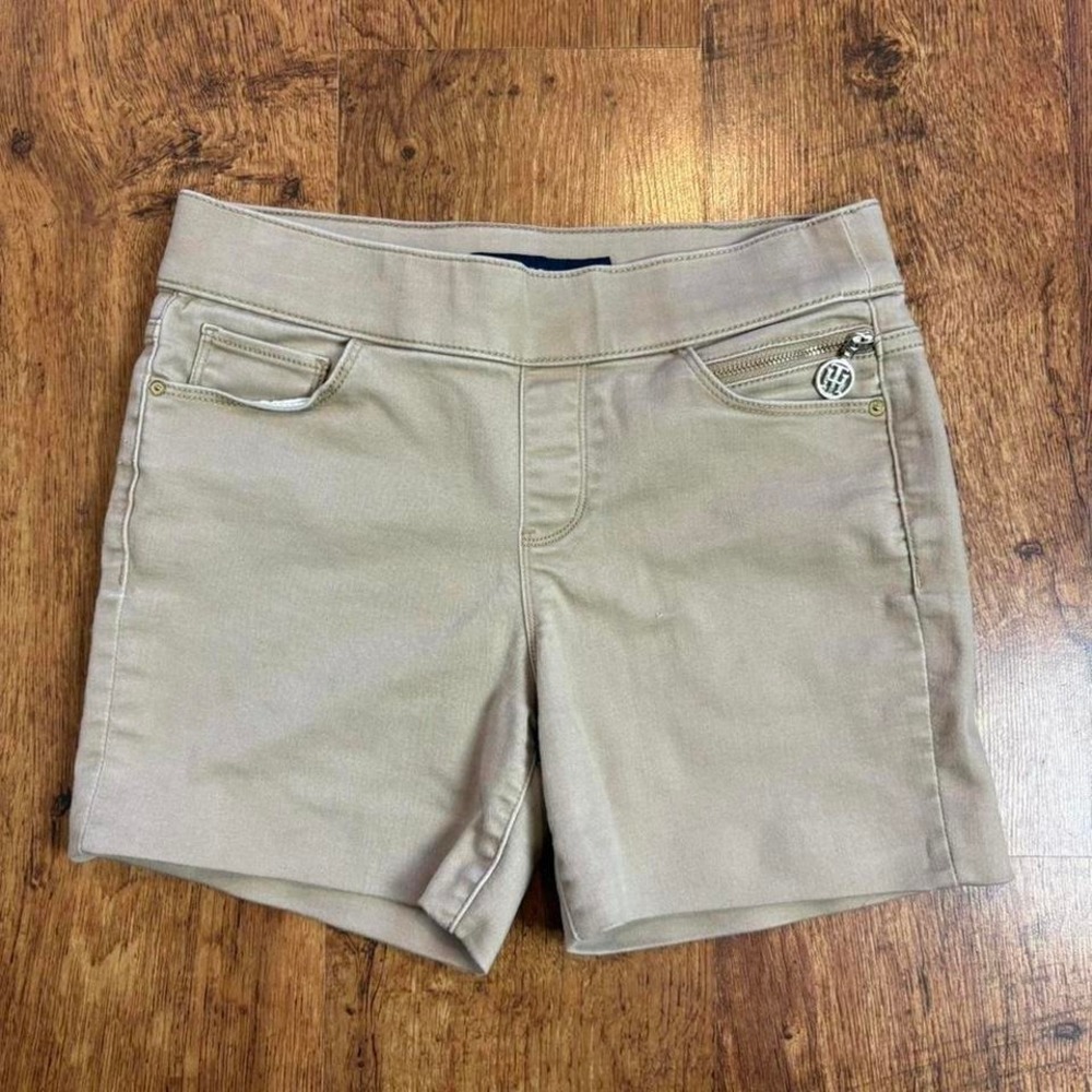 Tommy‎ Hilfiger Gramercy Ankle Shorts Beige Tan Zipper Pocket Women Size 4